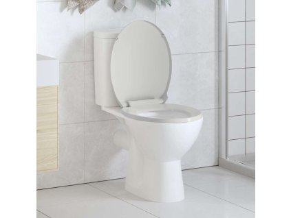 WC sedátko s pomalým sklápěním bílé oválné 141762