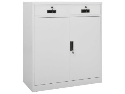 Kancelářská skříň světle šedá 90 x 40 x 102 cm ocel 336410