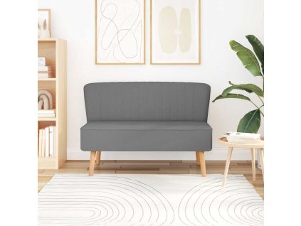 Pohovka textil 117 x 55,5 x 77 cm světle šedá 244070