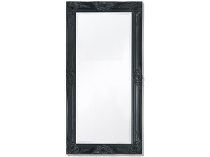 Nástěnné zrcadlo barokní styl 100 x 50 cm černé 243682