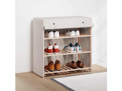 Botník s potahem bílý 79 x 40 x 80 cm textil 248194