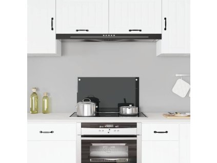Kuchyňský panel černý 70 x 40 cm tvrzené sklo 249481