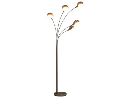 Stojací lampa 200 cm 5 x E14 stříbrná 282417