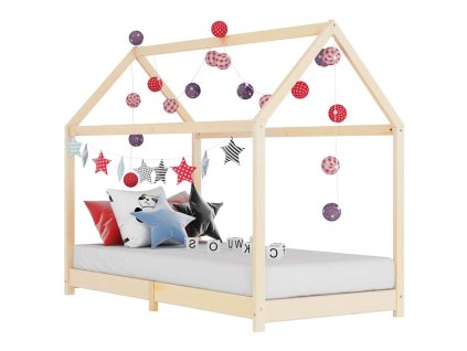Rám dětské postele masivní borové dřevo 90 x 200 cm 283348