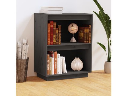 Konzolová skříňka šedá 60 x 34 x 75 cm masivní borové dřevo 813821