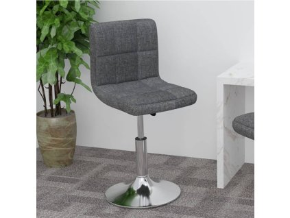 Barová židle tmavě šedá textil 334200