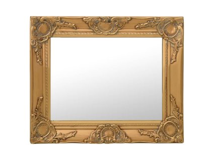 Nástěnné zrcadlo barokní styl 50 x 40 cm zlaté 320309