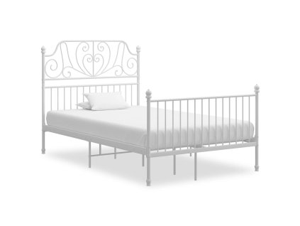 Rám postele bílý kov 120 x 200 cm 324848