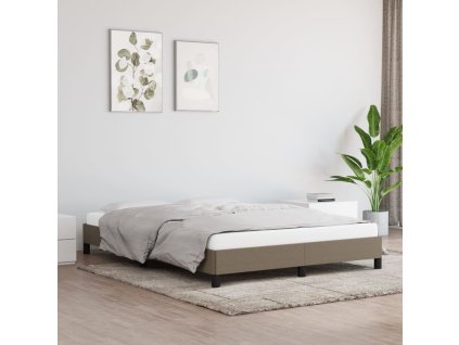 Rám postele bez matrace taupe 140 x 190 cm textil 346716
