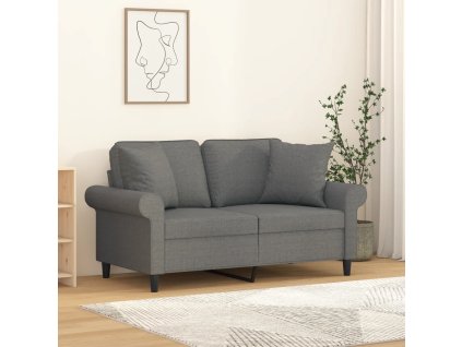 Dekorační polštáře 2 ks tmavě šedé 40 x 40 cm textil 349472