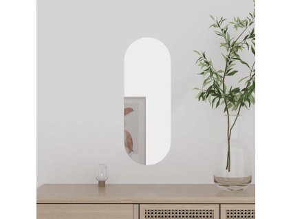 Nástěnné zrcadlo 15 x 40 cm sklo oválné 350452