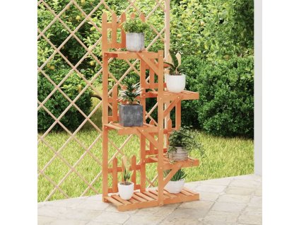 Stojan na květiny 60 x 25 x 130 cm masivní jedlové dřevo 362874