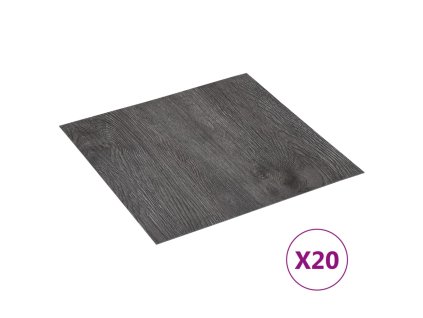 Samolepicí podlahové desky 20 ks PVC 1,86 m² hnědé 330162