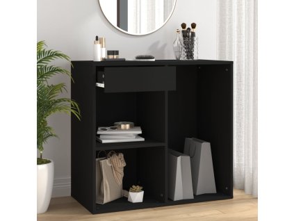 Kosmetická skříňka černá 80 x 40 x 75 cm kompozitní dřevo 808838