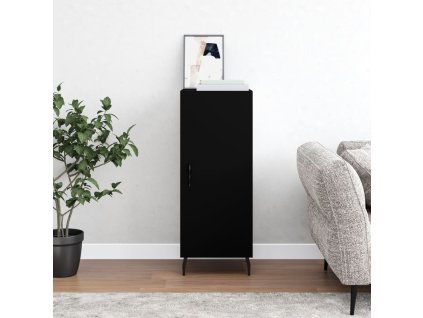 Příborník černý 34,5 x 34 x 90 cm kompozitní dřevo 828557