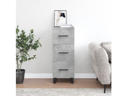 Příborník betonově šedý 34,5 x 34 x 90 cm kompozitní dřevo 828632