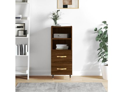 Příborník Hnědý dub 34,5 x 34 x 90 cm kompozitní dřevo 828651