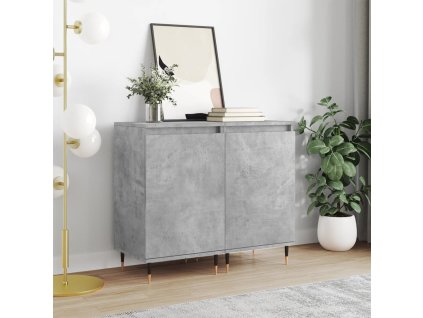 Příborníky 2 ks betonově šedé 40 x 35 x 70 cm kompozitní dřevo 831045