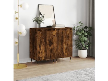 Příborníky 2 ks kouřový dub 40 x 35 x 70 cm kompozitní dřevo 831047