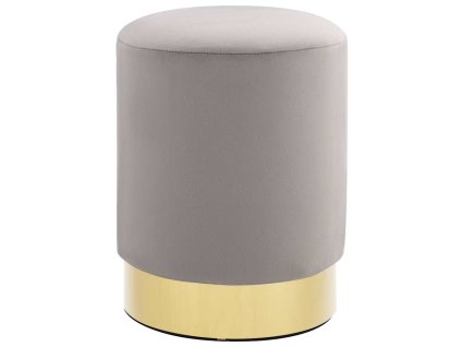 Stolička světle šedá a zlatá samet 28 x 36 cm 249834