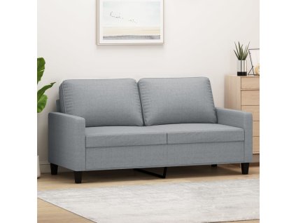 2místná pohovka světle šedá 140 cm textil 359163