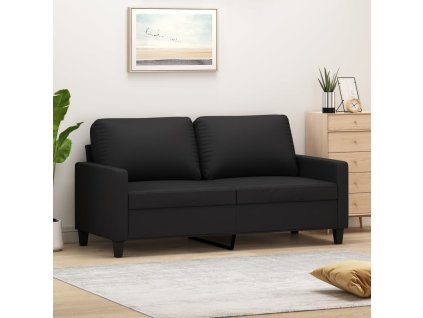 2místná pohovka černá 140 cm umělá kůže 359137