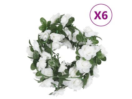 Květinové girlandy 6 ks bílé 240 cm 359070