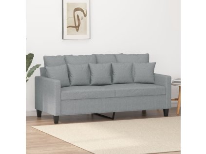 2místná pohovka světle šedá 140 cm textil 359267