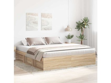 Rám postele dub sonoma 180 x 200 cm Super King Size 3203882