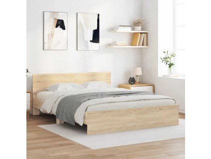 Rám postele s čelem dub sonoma 140 x 200 cm 3207485