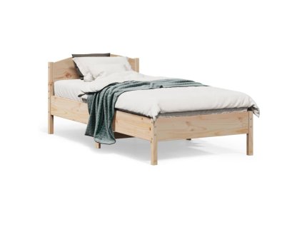 Postel bez matrace 75 x 190 cm masivní borovice 842626