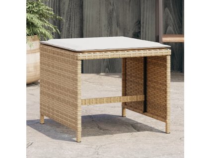 Zahradní stoličky s poduškami 4 ks béžové 41x41x36 cm polyratan 365045