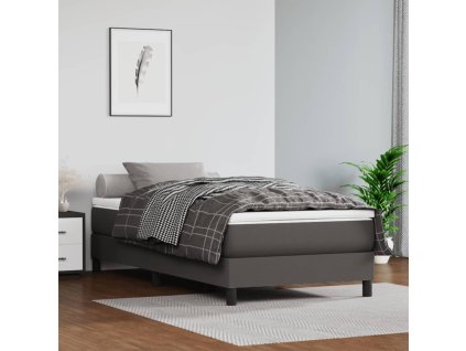 Taštičková matrace šedá 120x190x20 cm umělá kůže 4007152