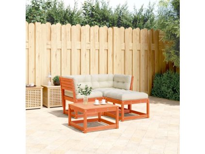 3dílná zahradní sedací souprava podušky voskově hnědá borovice 3216992