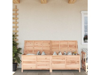 Zahradní úložný box 198,5 x 50 x 56,5 cm masivní jedlové dřevo 364760