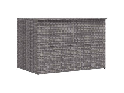 Zahradní úložný box šedý 150 x 100 x 100 cm polyratan 46467