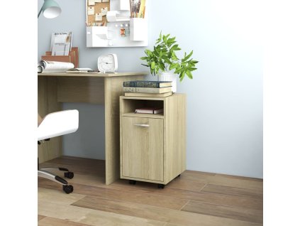 Odkládací skříňka s kolečky dub sonoma 33 x 38 x 60 cm kompozit 803050