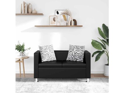 2místná pohovka umělá kůže černá 242209