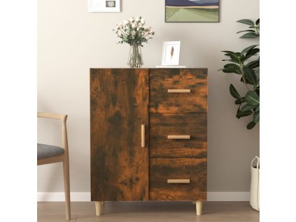Příborník kouřový dub 69,5 x 34 x 90 cm kompozitní dřevo 817351