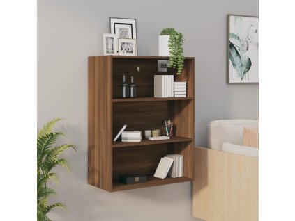 Závěsná nástěnná skříňka hnědý dub 69,5 x 32,5 x 90 cm 817401