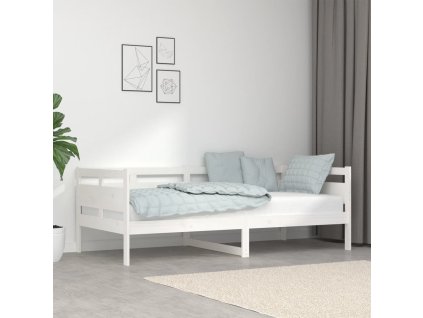 Válenda bílá masivní borové dřevo 90 x 190 cm 820308