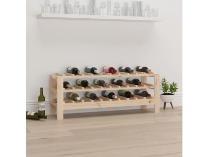 Regál na víno 109,5x30x82 cm masivní borové dřevo 822551