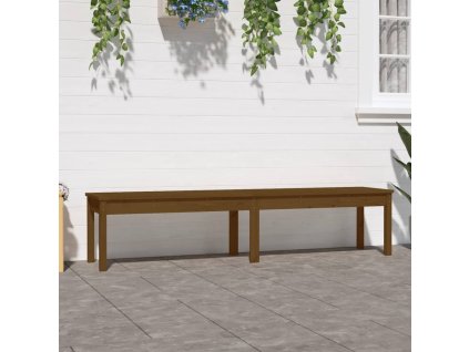 2místná zahradní lavice medově hnědá 203,5x44x45 cm borovice 824021