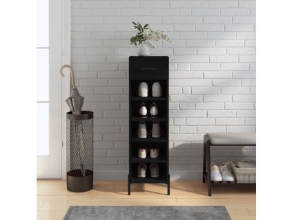 Botník černý 30 x 35 x 105 cm kompozitní dřevo 829685