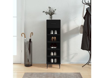 Botník černý 30 x 35 x 105 cm kompozitní dřevo 829693