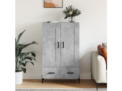 Skříň highboard betonově šedá 69,5x31x115 cm kompozitní dřevo 830336