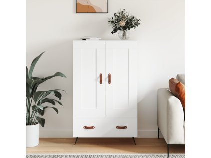 Skříň highboard bílá 69,5 x 31 x 115 cm kompozitní dřevo 830292
