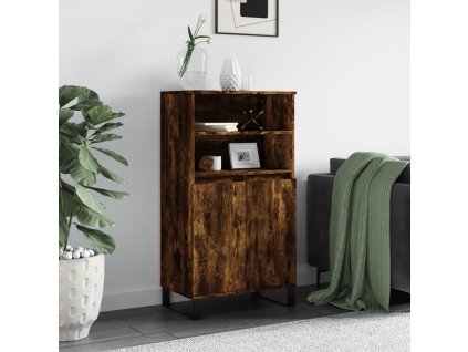 Skříň highboard kouřový dub 60 x 36 x 110 cm kompozitní dřevo 831497