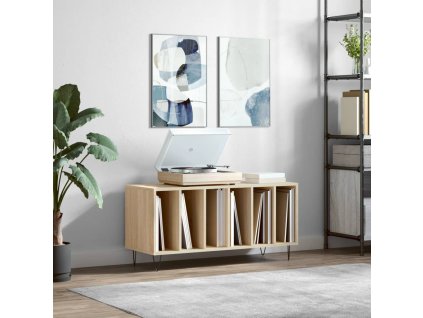 Skříňka na LP desky dub sonoma 100x38x48 cm kompozitní dřevo 831751