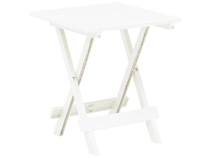 Skládací zahradní stolek bílý 45 x 43 x 50 cm plast 48808